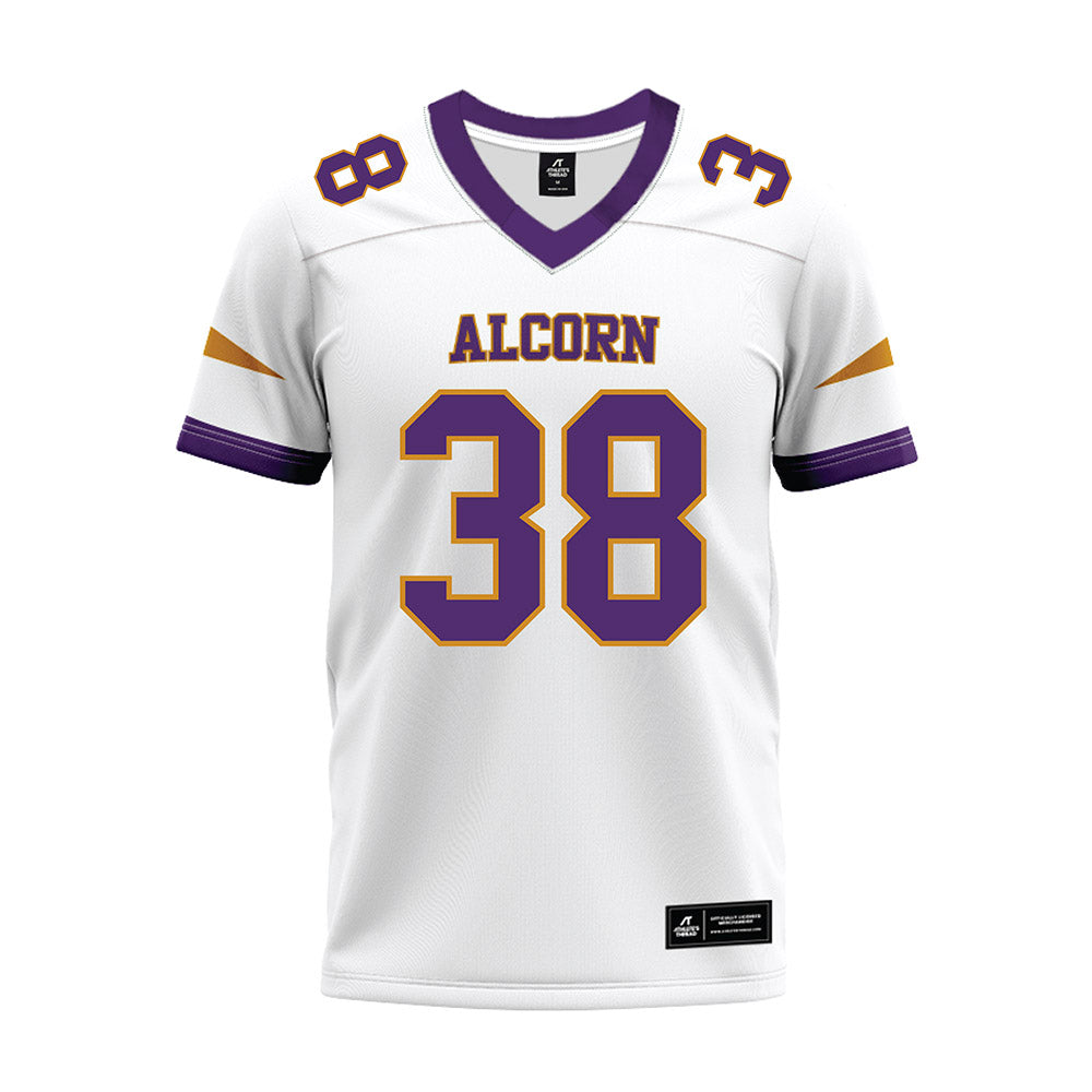 Alcorn - NCAA Football : Ibrahim Eagle - white Premium Football Jersey-0