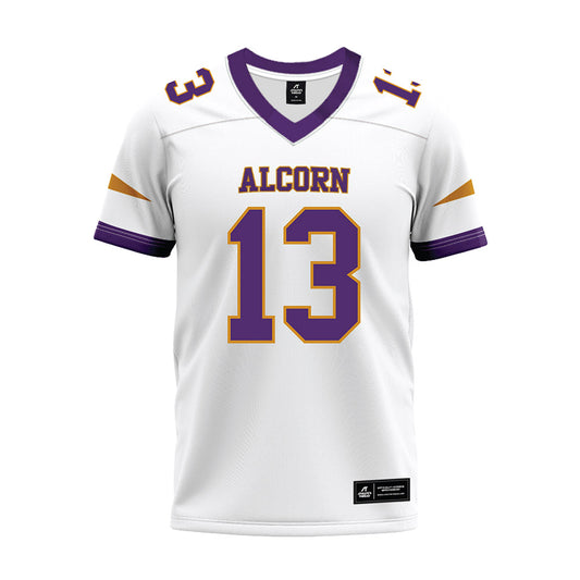 Alcorn - NCAA Football : Deablo Mcgee - white Premium Football Jersey-0
