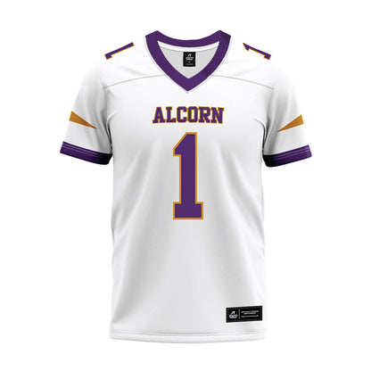 Alcorn - NCAA Football : Orlandus Mclaurin - white Premium Football Jersey-0