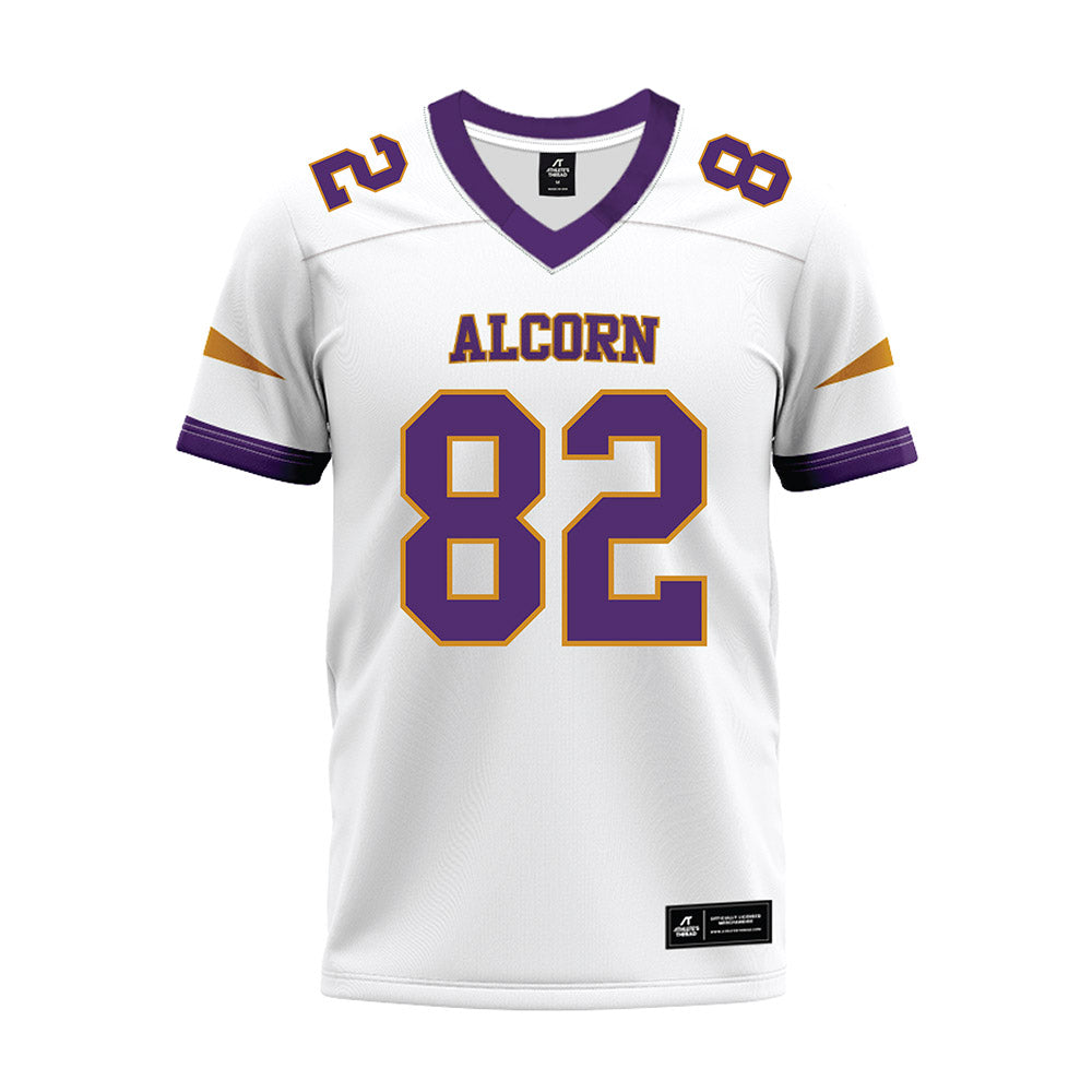 Alcorn - NCAA Football : Damien Jones - white Premium Football Jersey-0
