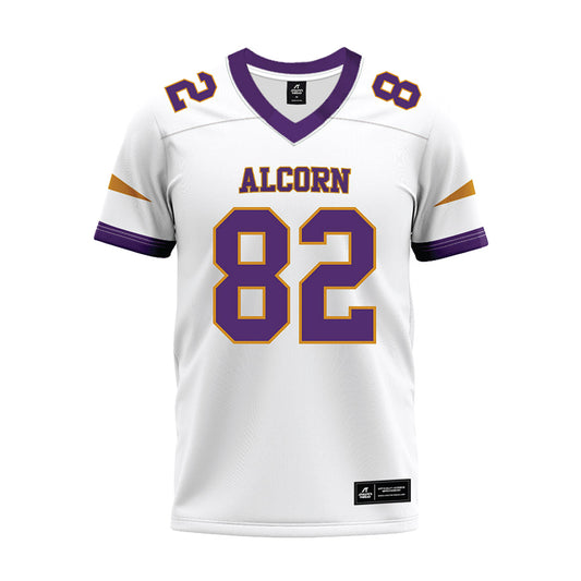 Alcorn - NCAA Football : Damien Jones - white Premium Football Jersey-0