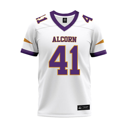 Alcorn - NCAA Football : Simeon Washington Jr - white Premium Football Jersey-0
