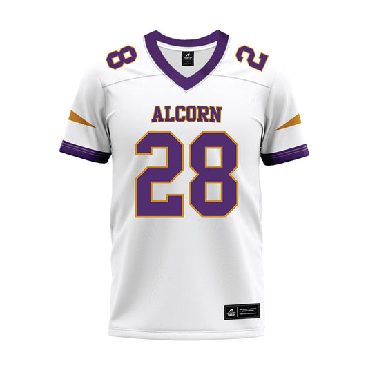 Alcorn - NCAA Football : JaCorian Sewell-Clark - white Premium Football Jersey-0