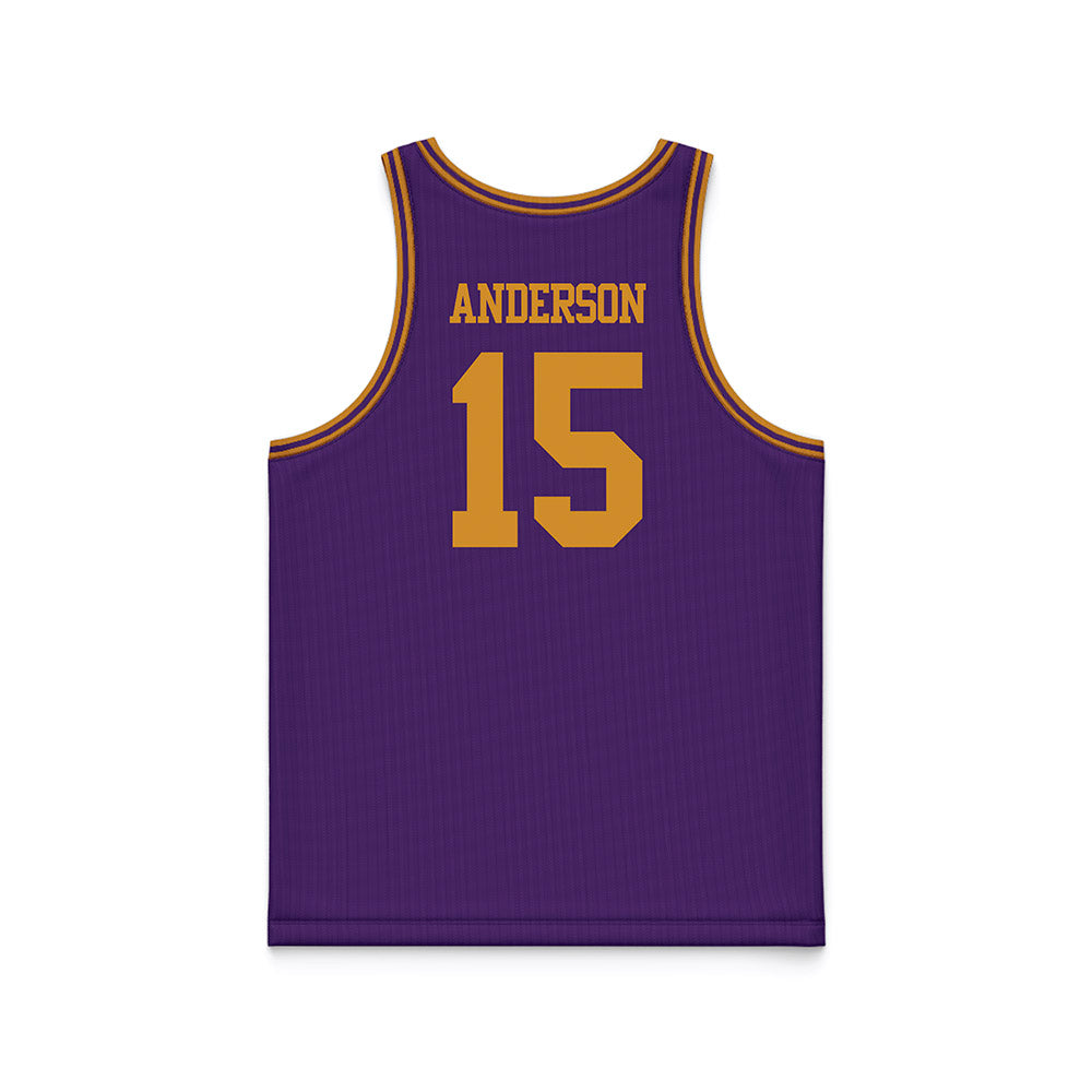Alcorn - NCAA Women's Basketball : Jeanee Anderson - purple Basketball Jersey-1