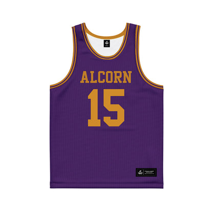 Alcorn - NCAA Women's Basketball : Jeanee Anderson - purple Basketball Jersey-0