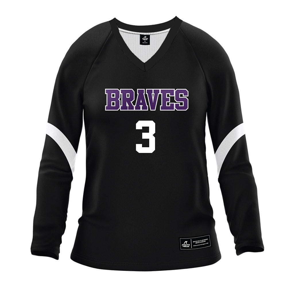 Alcorn - NCAA Women's Volleyball : Juliana Henao - black Volleyball Jersey-0