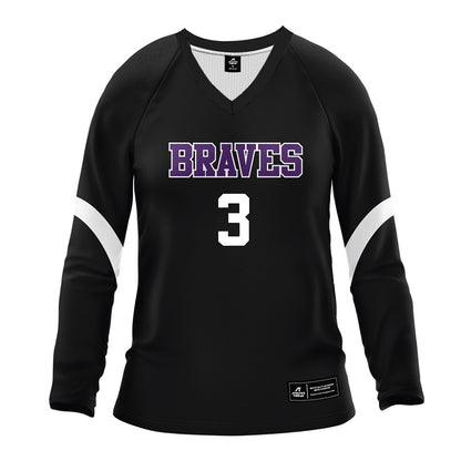 Alcorn - NCAA Women's Volleyball : Juliana Henao - black Volleyball Jersey-0