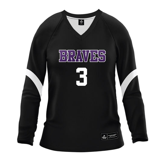 Alcorn - NCAA Women's Volleyball : Juliana Henao - black Volleyball Jersey-0