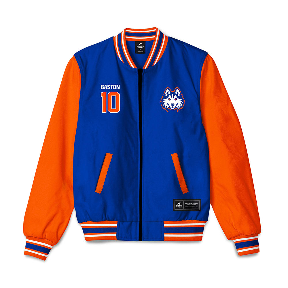 HCU - NCAA Men's Basketball : Caleb Gaston - Bomber Jacket-0