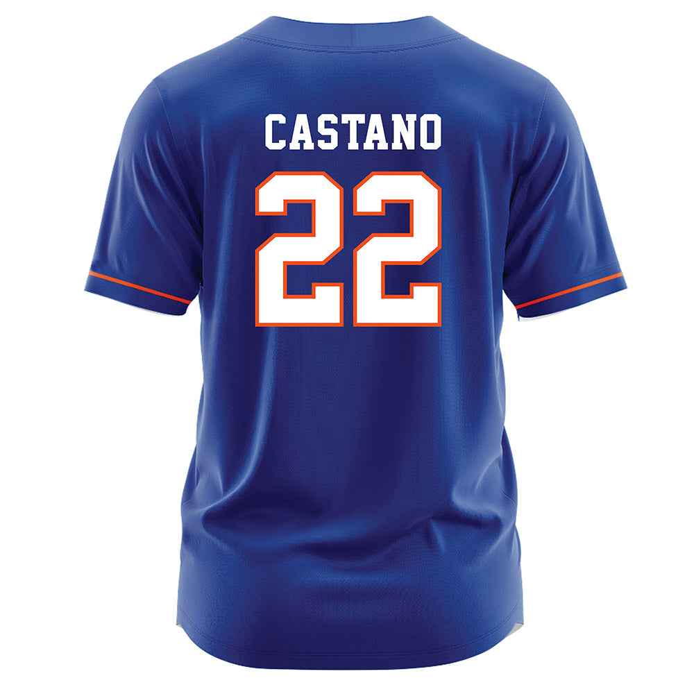HCU - NCAA Baseball : Louis Castano - Blue Jersey-1