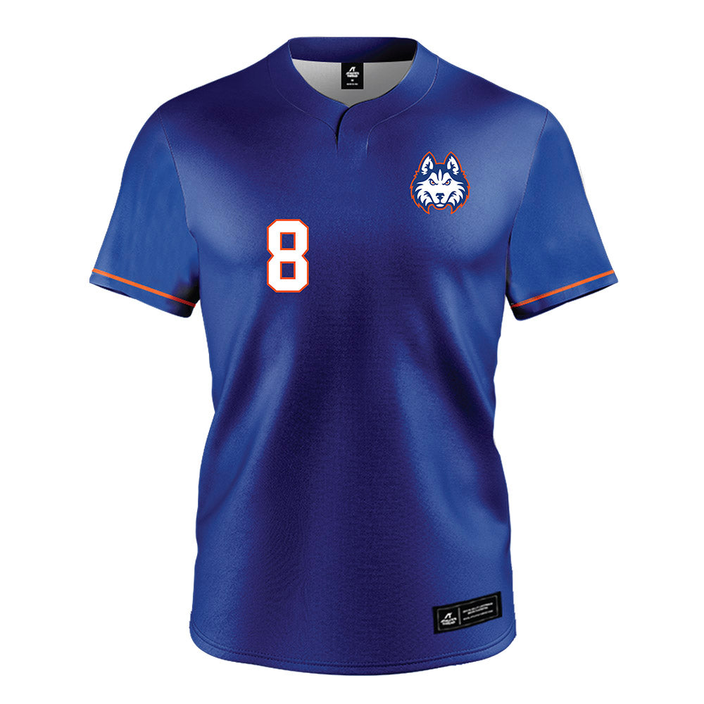 HCU - NCAA Baseball : Walker Bazile - Blue Jersey-0