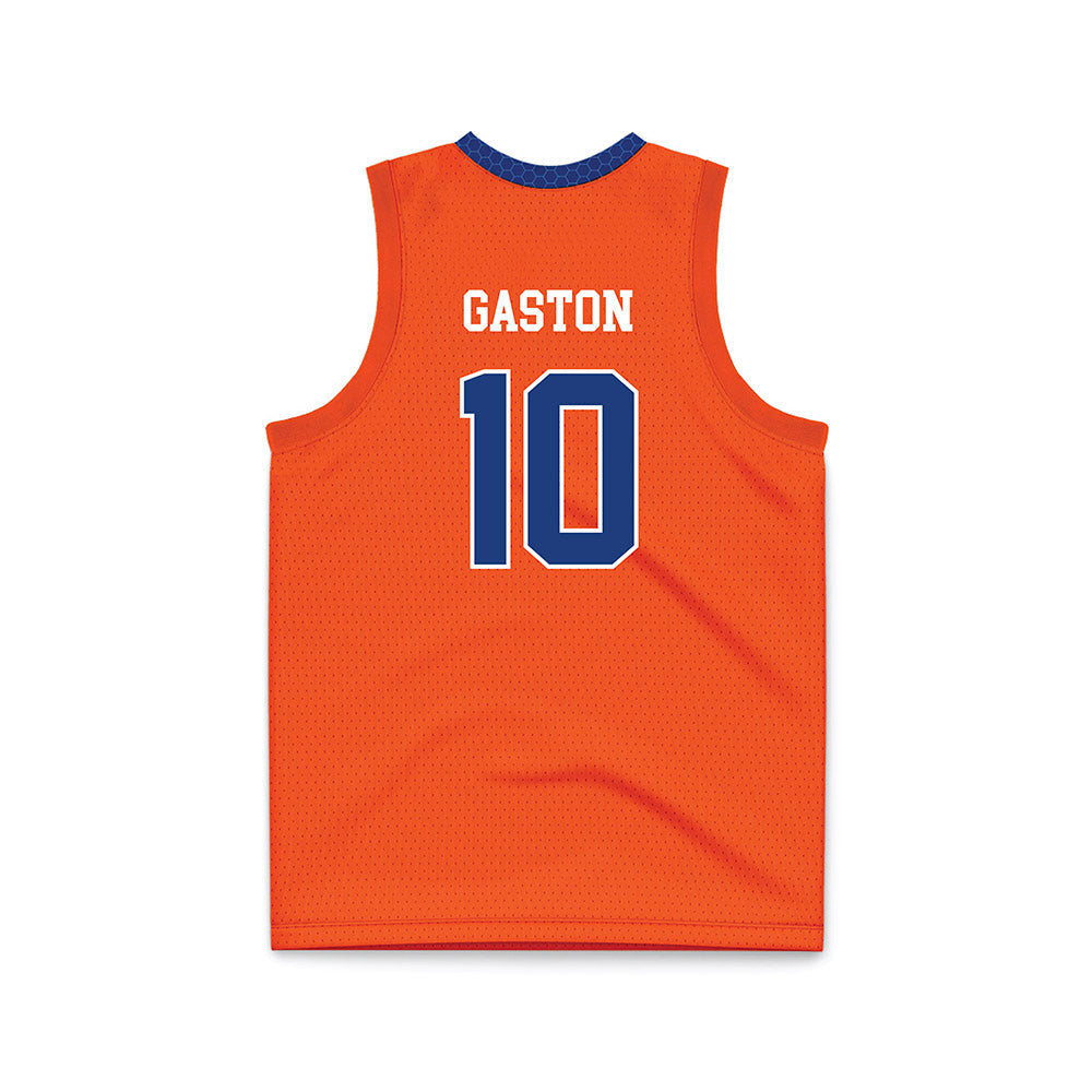HCU - NCAA Men's Basketball : Caleb Gaston - Orange Basketball Jersey-1