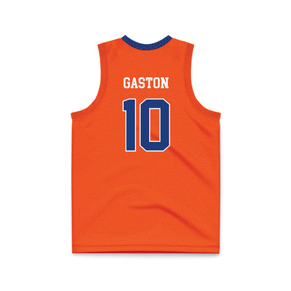 HCU - NCAA Men's Basketball : Caleb Gaston - Orange Basketball Jersey-1