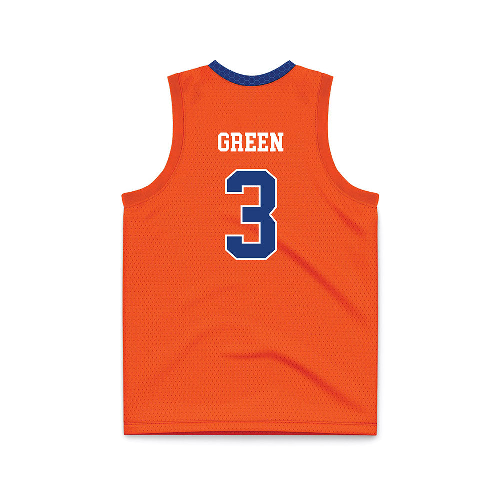 HCU - NCAA Men's Basketball : Kylin Green - Orange Basketball Jersey-1
