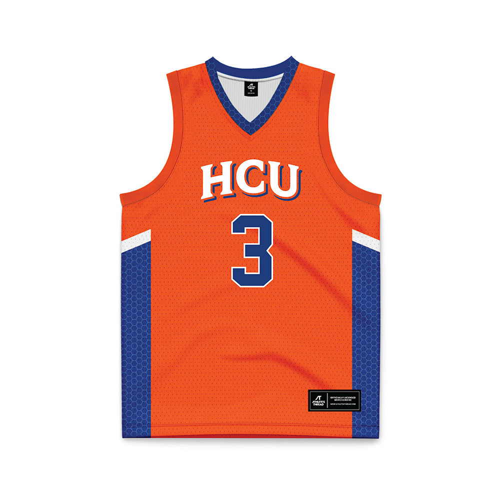 HCU - NCAA Men's Basketball : Kylin Green - Orange Basketball Jersey-0