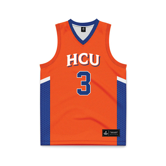 HCU - NCAA Men's Basketball : Kylin Green - Orange Basketball Jersey-0