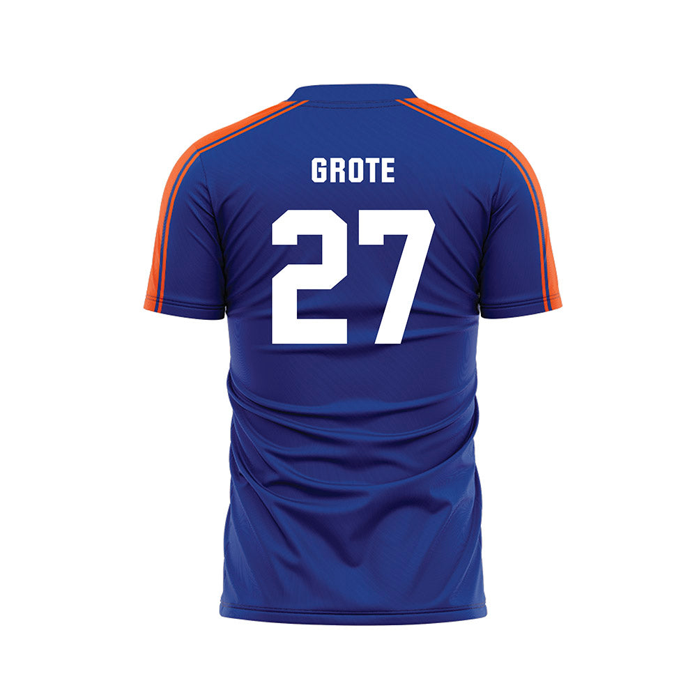 HCU - NCAA Men's Soccer : Chris Grote - Blue Soccer Jersey-1