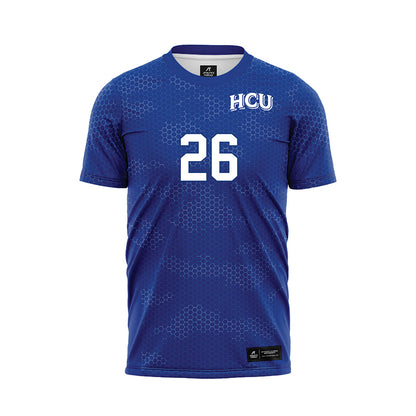 HCU - NCAA Women's Soccer : Gabrielle Herfindahl - Blue Soccer Jersey-0