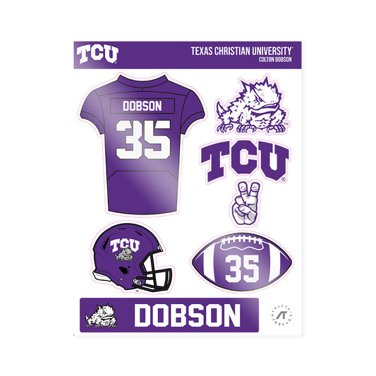 TCU - NCAA Football : Colton Dobson - Sticker Sheet-0