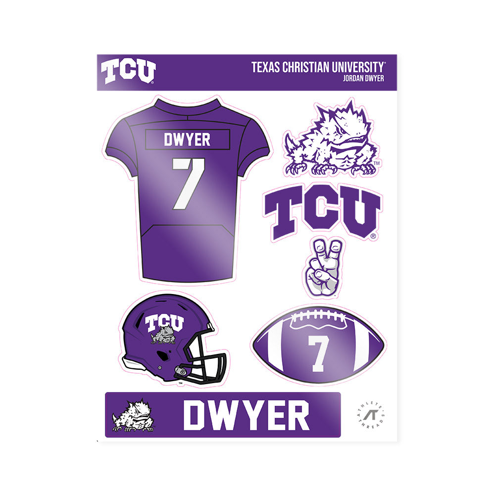 TCU - NCAA Football : Jordan Dwyer - Sticker Sheet-0