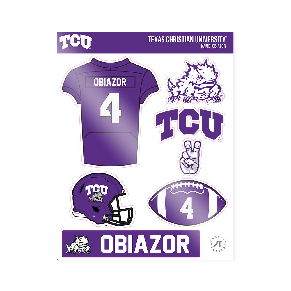 TCU - NCAA Football : Namdi Obiazor - Sticker Sheet-0