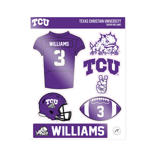 TCU - NCAA Football : Savion Williams - Sticker Sheet-0