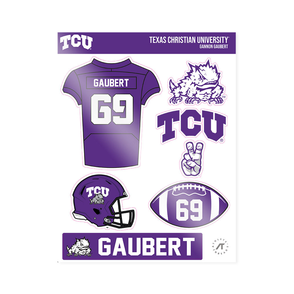 TCU - NCAA Football : Gannon Gaubert - Sticker Sheet-0