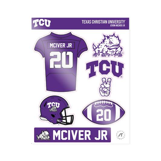 TCU - NCAA Football : Jevon McIver Jr - Sticker Sheet-0