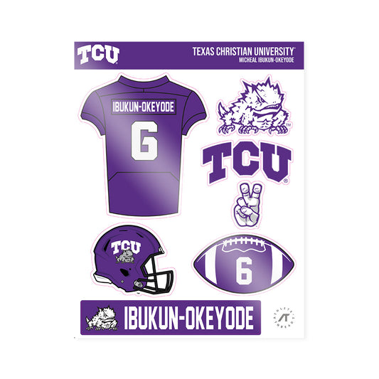 TCU - NCAA Football : Micheal Ibukun-Okeyode - Sticker Sheet-0