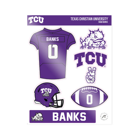 TCU - NCAA Football : Shad Banks - Sticker Sheet-0