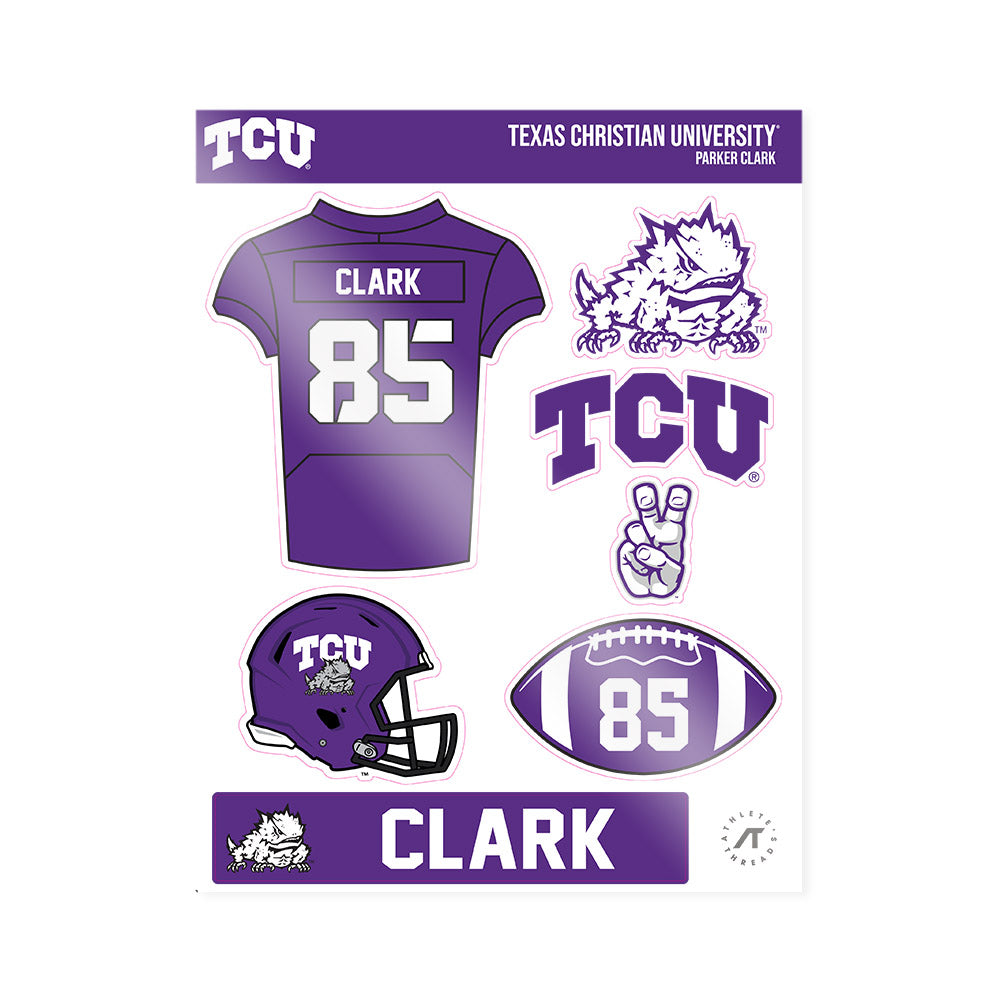 TCU - NCAA Football : Parker Clark - Sticker Sheet-0