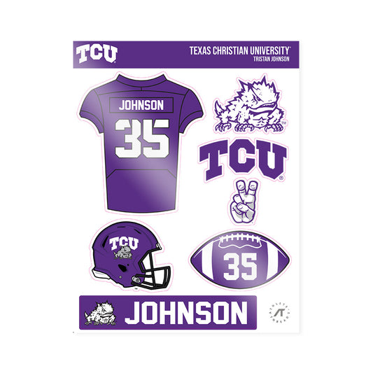 TCU - NCAA Football : Tristan Johnson - Sticker Sheet-0