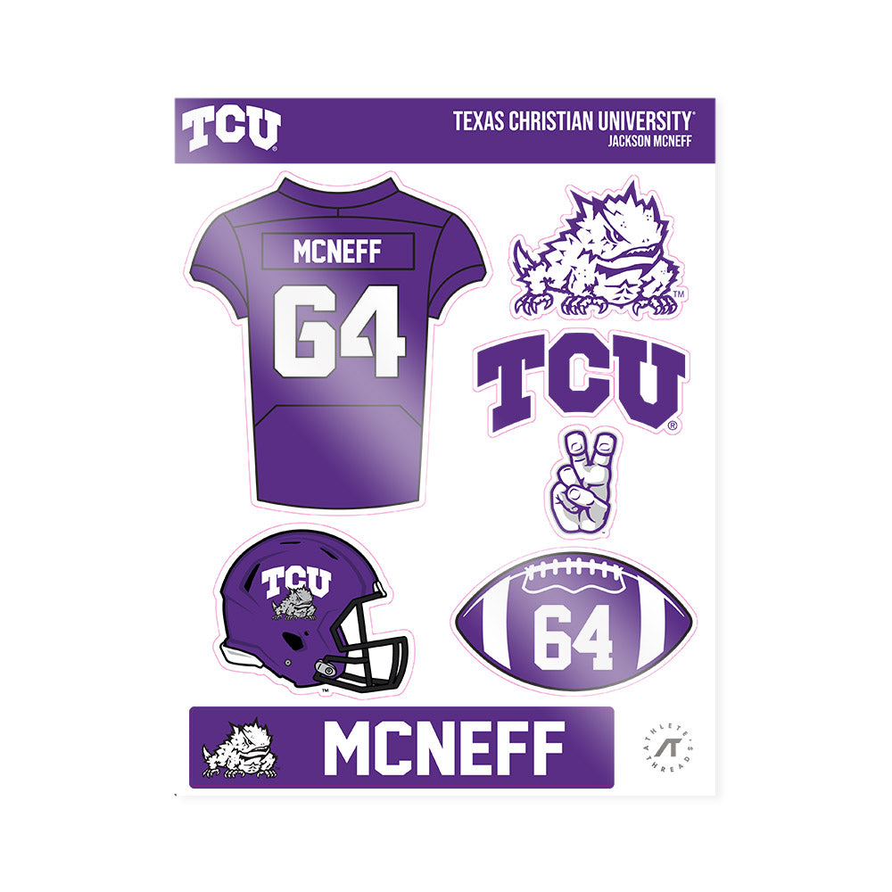 TCU - NCAA Football : Jackson McNeff - Sticker Sheet-0