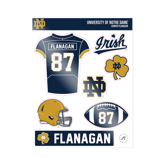 Notre Dame - NCAA Football : Cooper Flanagan - Sticker Sheet-0