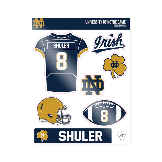 Notre Dame - NCAA Football : Adon Shuler - Sticker Sheet-0