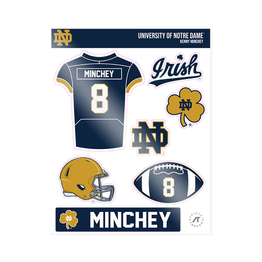 Notre Dame - NCAA Football : Kenny Minchey - Sticker Sheet-0