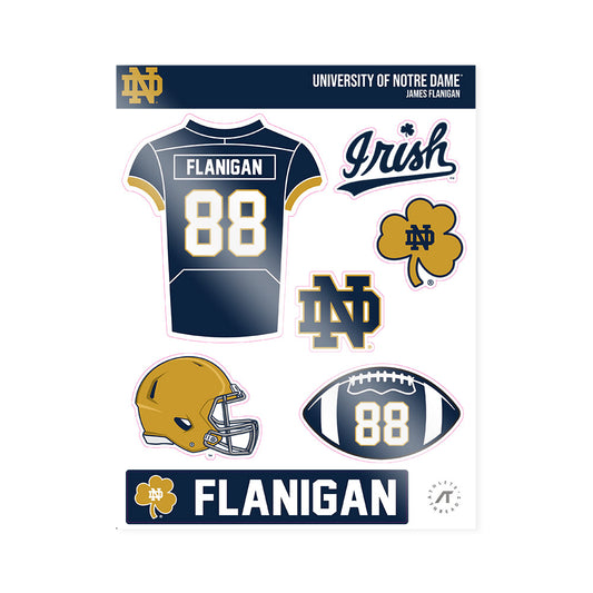Notre Dame - NCAA Football : James Flanigan - Sticker Sheet-0