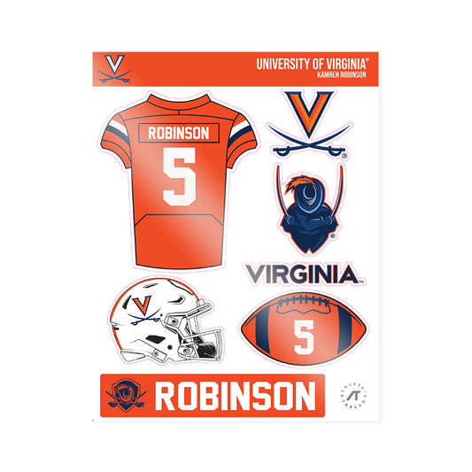 Virginia - NCAA Football : Kamren Robinson - Sticker Sheet-0