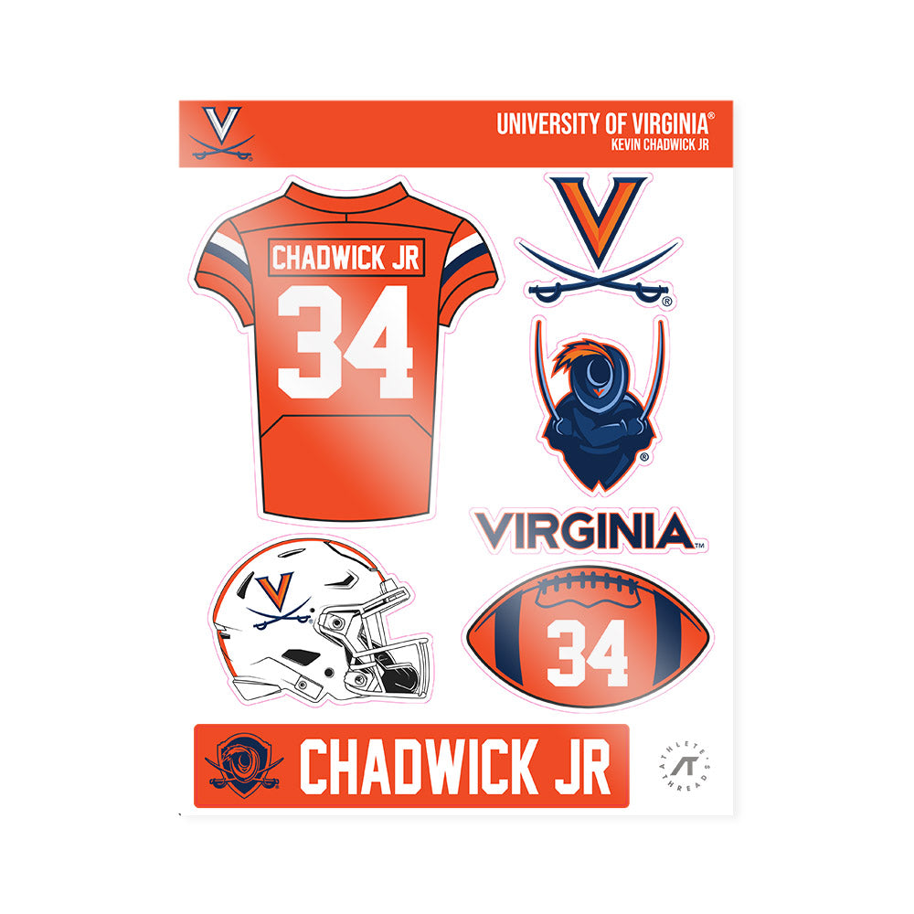 Virginia - NCAA Football : Kevin Chadwick Jr - Sticker Sheet-0