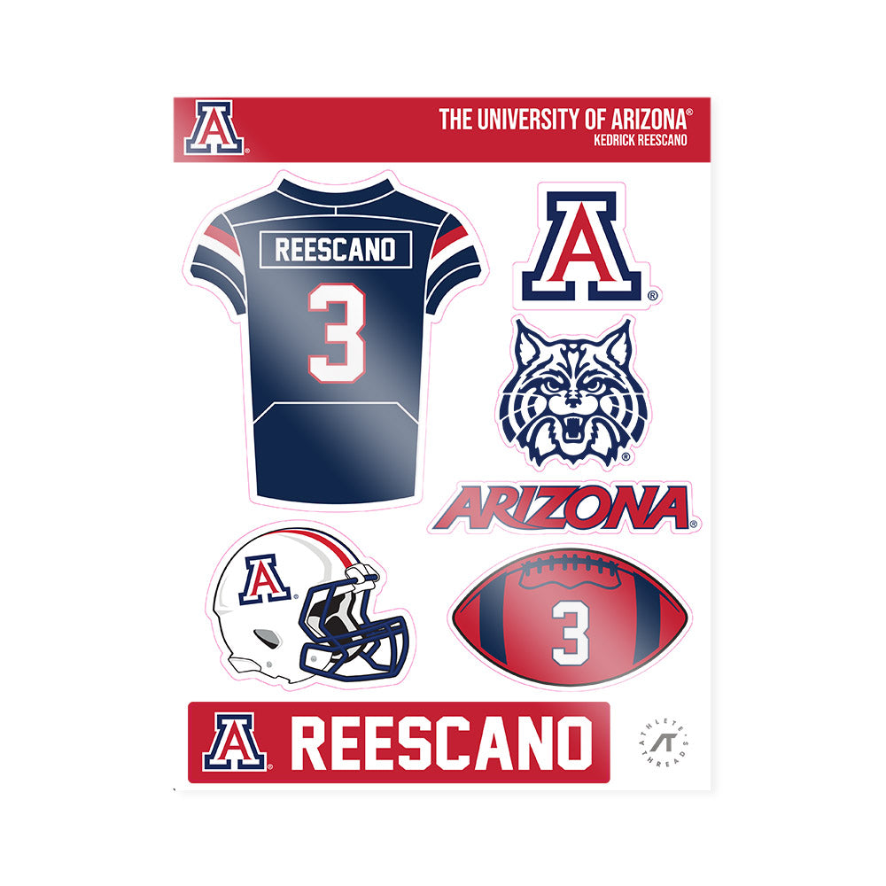 Arizona - NCAA Football : Kedrick Reescano - Sticker Sheet-0