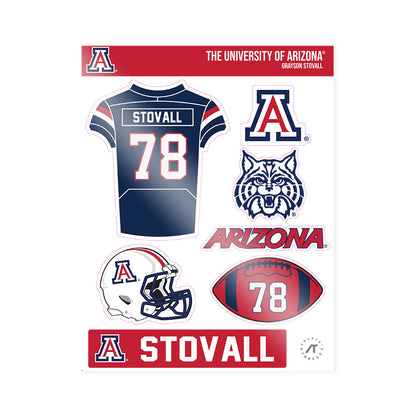 Arizona - NCAA Football : Grayson Stovall - Sticker Sheet-0
