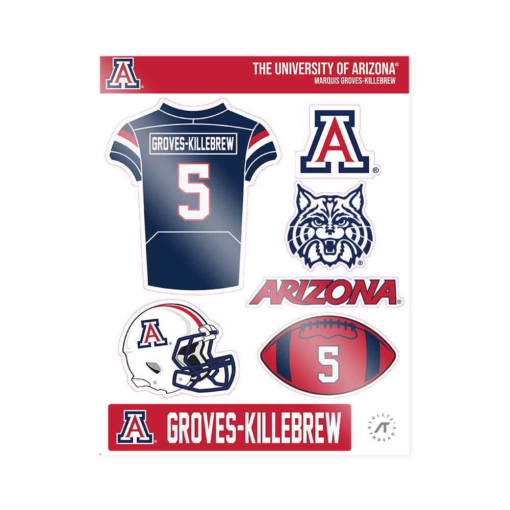 Arizona - NCAA Football : Marquis Groves-Killebrew - Sticker Sheet-1