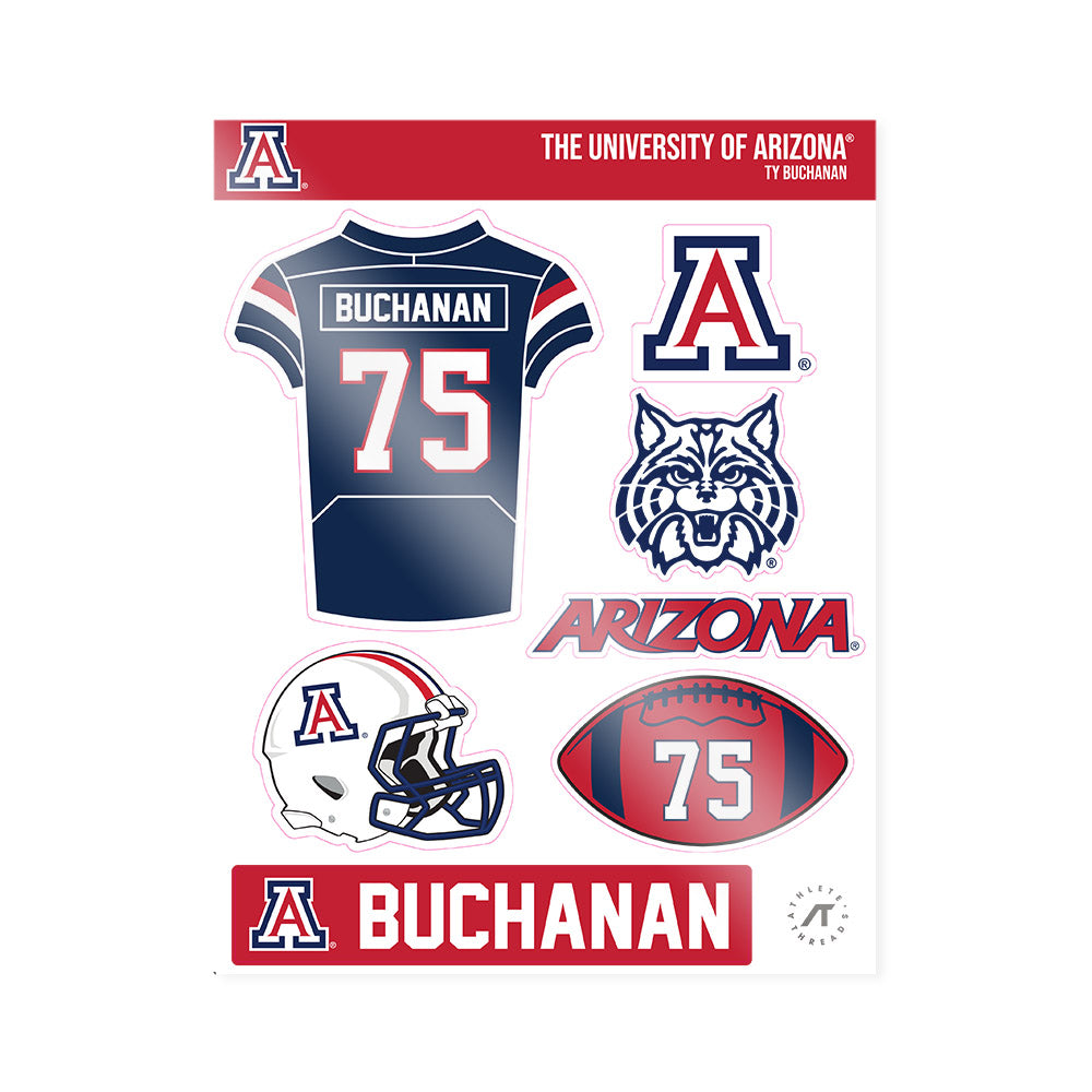Arizona - NCAA Football : Ty Buchanan - Sticker Sheet-1