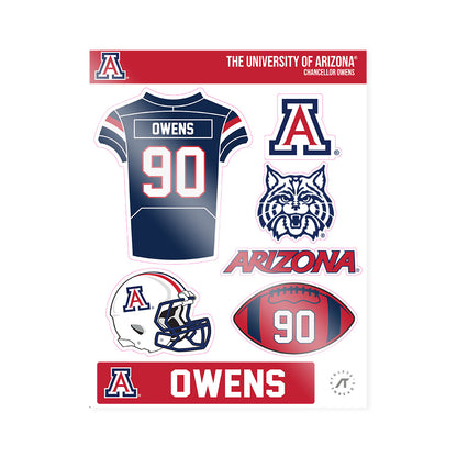 Arizona - NCAA Football : Chancellor Owens - Sticker Sheet-1