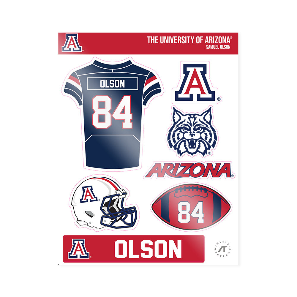 Arizona - NCAA Football : Samuel Olson - Sticker Sheet-0