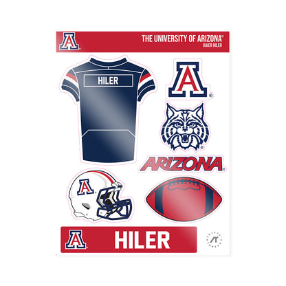 Arizona - NCAA Football : Xaier Hiler - Sticker Sheet-1