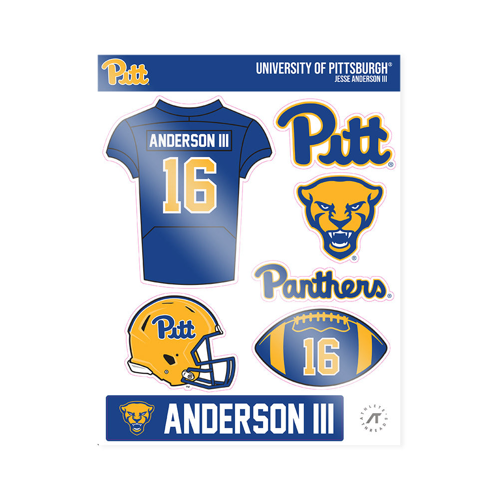 Pittsburgh - NCAA Football : Jesse Anderson III - Sticker Sheet-0