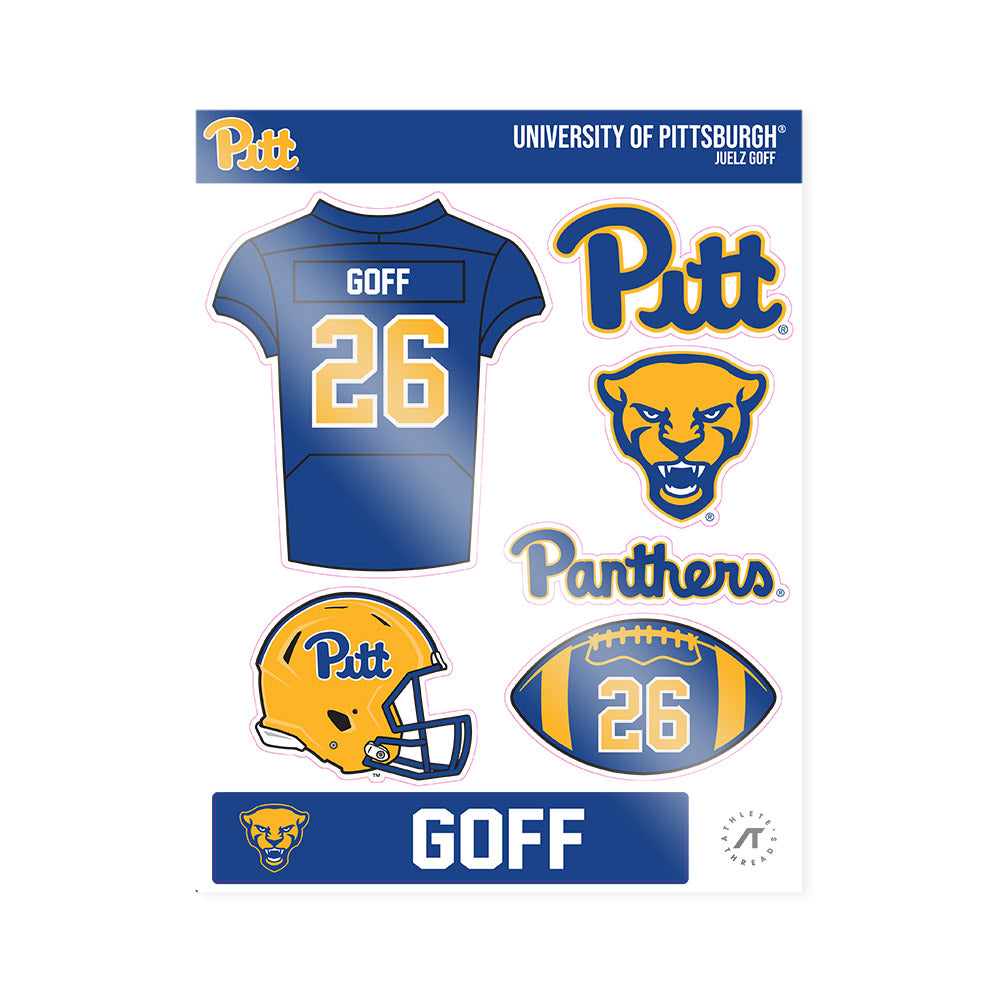 Pittsburgh - NCAA Football : Juelz Goff - Sticker Sheet-0