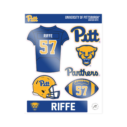 Pittsburgh - NCAA Football : Graysen Riffe - Sticker Sheet-0