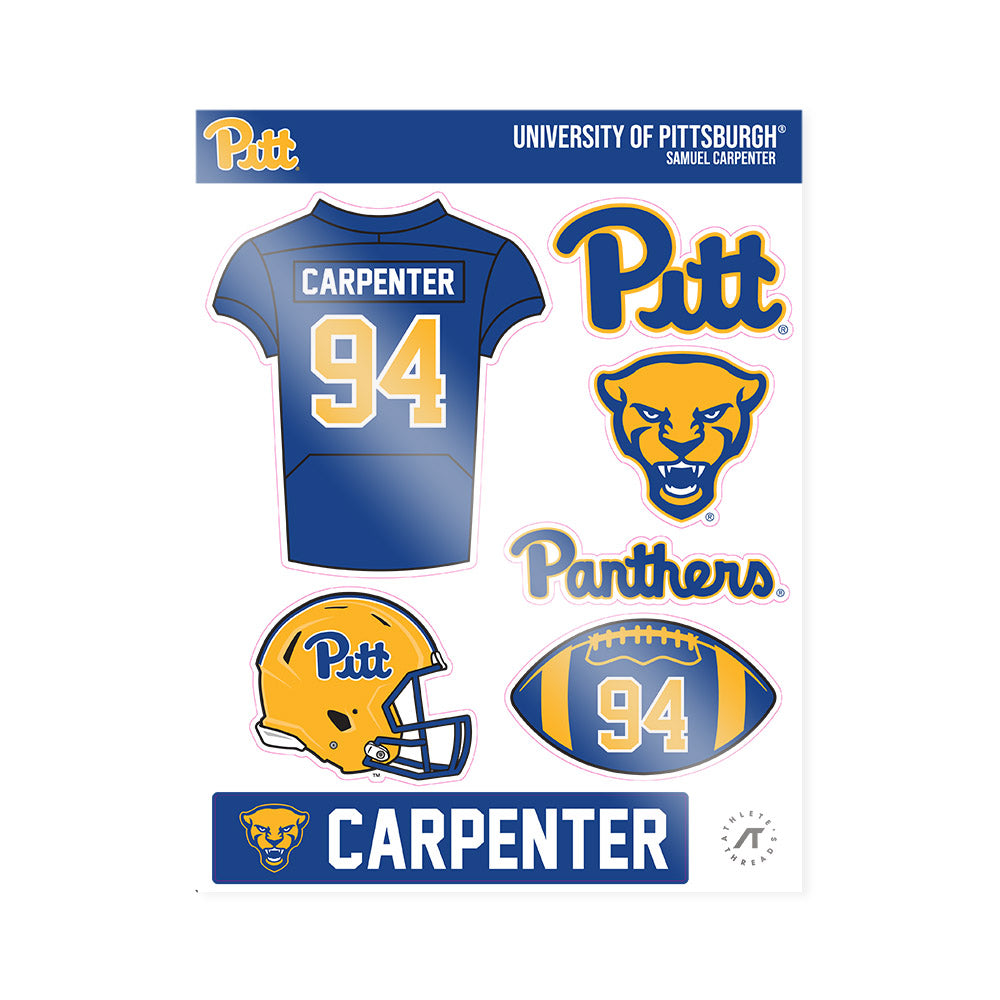 Pittsburgh - NCAA Football : Samuel Carpenter - Sticker Sheet-0